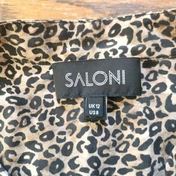 SALONI Leopard Chloe Top sz 8 - Picture 3 of 5